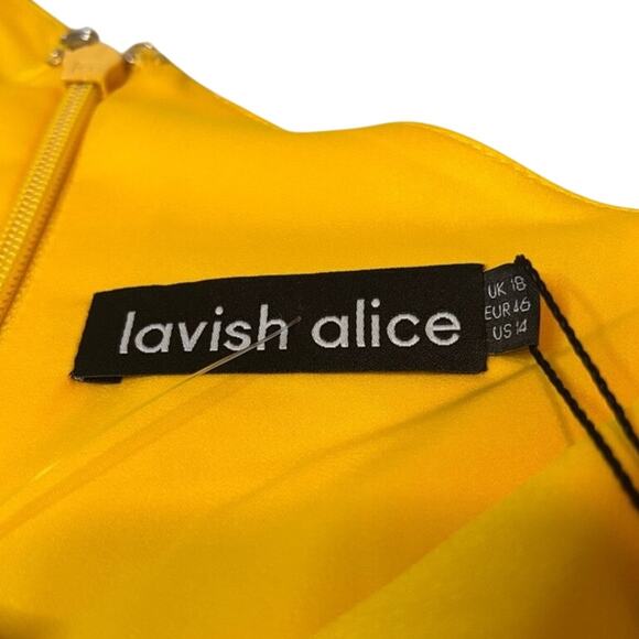 Lavish Alice Yellow Midi Dress - Picture 5 of 6